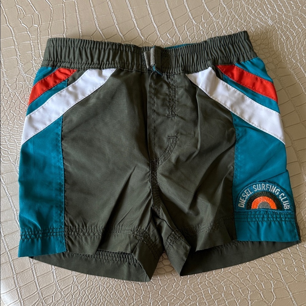 Diesel Kids Swim Shorts with Logo Patch 6M